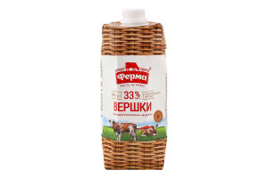 Сливки 33% ультрапастеризованные Отборные Ферма т/п 500г