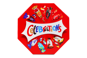 Набір цукерок та печива у подарунковій упаковці Восьмикутник Celebrations к/у 196г