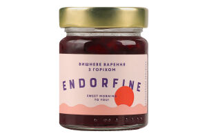Варення вишневе з волоським горіхом стерилізоване Endorfine в/ґ с/б 234г