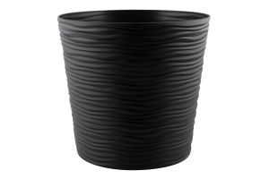 Горщик д/квітів Фьюжн 6л граніт з вставкою низький d23,5*22м арт115089 Алеана