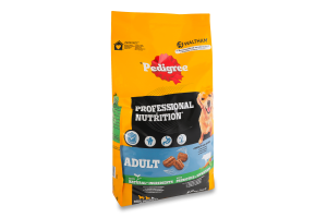Корм сухой полнорационный для взрослых собак с говядиной и овощами Pedigree кг