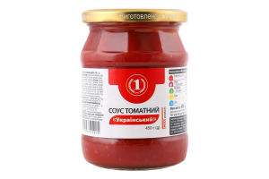 Соус томатный Украинский ТМ "1" с/б 450г
