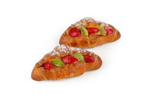 Круасан з заварн кремом та фруктами 120г