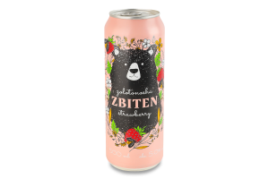 Напиток сброженный 0.5л 5% газированный Яблоко-клубника Zbiten Zolotonosha ж/б