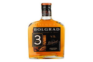 Бренди 0.25л 40% виноградный выдержанный 3 года VS Bolgrad бут