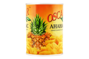 Ананас шматочками в сиропі Oscar foods з/б 565г