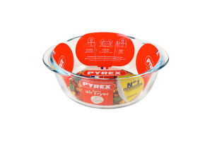 Форма скляна кругла 1л 20x18х7см №207В100/7948 Air fryer Pyrex 1шт
