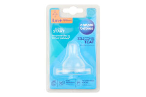 Соска EasyStart силіконова до пляшечок з широким отвором трипозиційна Canpol babies