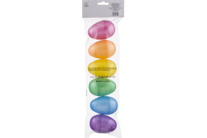 Smart Living Plastic Easter Eggs Pearlized- 6 CT