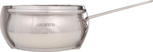 Ківш Gemini Liguria 1,8л нержавіюча сталь з скляною кришкою Ardesтo