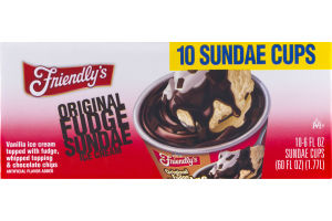 Friendly's Original Fudge Sundae Ice Cream - 10 CT