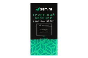 Чай зеленый со вкусом экзотических фруктов Тропический Gemini в/с к/у 25х1.5г