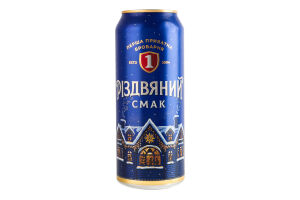 Пиво специальное 500мл 4.8% темное фильтрованное Рождественский вкус Бочковое Перша приватна броварня ж/б