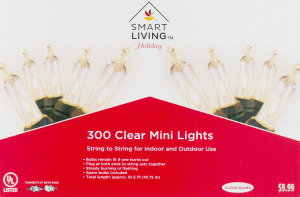 Smart Living Holiday 300 Clear Mini Lights String
