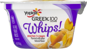 Yoplait Greek 100 Whips Fat Free Yogurt Mousse Peaches 'n Cream