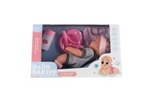 Лялька-пупс Малюк в шапці снідає 985915