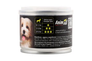 Корм д/дорослих собак Курка в ніжному желе 195г ж/б AnimAll