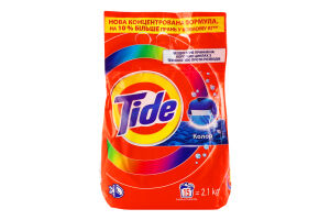 Засіб миючий синтетичний порошкоподібний Колор автомат 2,1кг Tide