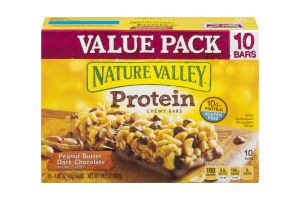 Nature Valley Protein Chewy Bars Value Pack Peanut Butter Dark Chocolate - 10 CT