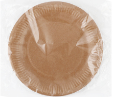 Тарілка паперова крафт 23см 5шт Кантрі Трейд Компані
