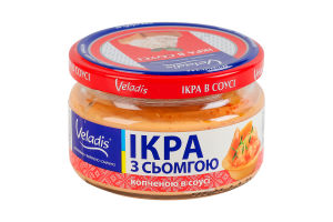 Ікра атлантичних риб з сьомгою копченою в соусі Veladis c/б 160г