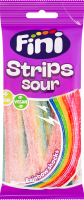 Конфеты с фруктовым вкусом Lenguas multifruit Strips sour Fini м/у 90г