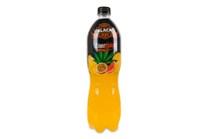 Напій енергетичний безалкогольний сильногазований соковмісний Тропічні фрукти-канабіс Black п/пл 1л