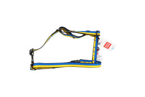 Шлея д/собак Колорс оф Фрідом з QR паспортом H-образна нейлон пластиковий фастекс р.M 20мм А40-70см В50-80см 5150-4020 ВауДог