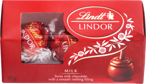 Цукерки шоколадні молочні Lindor Lindt к/у 37г