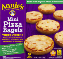 Annie's Homegrown Mini Pizza Bagels Three Cheese - 9 CT
