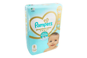 Підгузники для дітей 4-8кг 2 Premium care Pampers 68шт