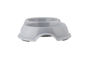 Миска д/собак 2*200мл пластик подвійна 11cм Trixie