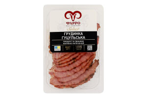 Грудинка зі свинини нарізка Гуцульська Фарро к/з в/с кг