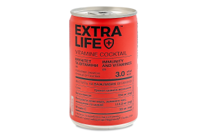 Напиток со стевией Иммунитет + витамины Vitamine сocktail Extra Life ж/б 150мл