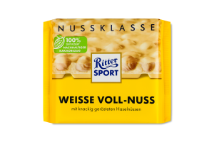 Шоколад белый с целыми лесными орехами и хрустящим рисом Ritter Sport м/у 100г