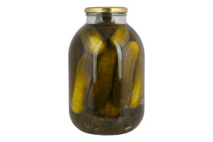 Огірки мариновані 3000г скло ТМ "1"