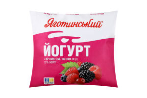 Йогурт 1.5% питний з ароматом лісових ягід Яготинський м/у 400г