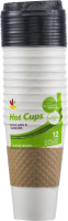 Ahold Hot Cups With Lids & Sleeves - 12 CT