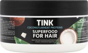 Маска д/волосся Кокос-Протеїни пшениці відновлююча 250мл Тінк