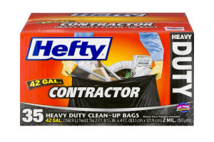 Hefty Heavy Duty Contractor Clean-Up Bags - 35 CT