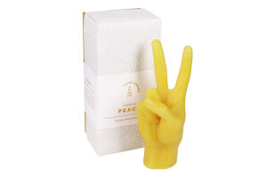 Свічка декоративна Candlehand Peace жовта