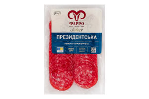 Ковбаса нарізка Президентська Фарро с/к в/с в/у 0.08кг