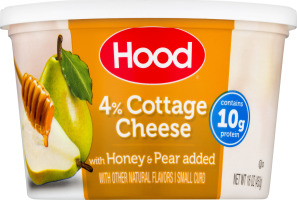 Hood Small Curd 4% Cottage Cheese With Honey & Pear Added