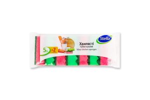 Губки кухонные волнистые Stella 7шт