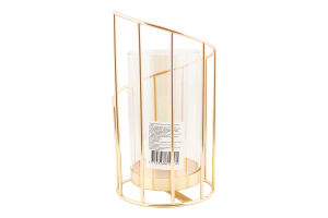 Підсвічник декоративний скло з металевою рамкою 11*22см