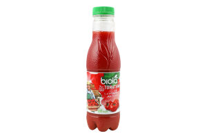Сок с мякотью и солью Томат Biola п/бут 0.5л