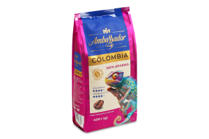 Кофе жареный в зернах Colombia Single origins Ambassador м/у 400г
