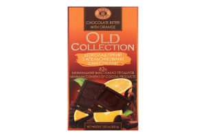 Шоколад Олд колекшн гіркий з апельсиновими шматочками 200г ХБФ