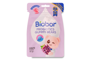 Цукерки Biobor Ведмедики смак винограду желейні