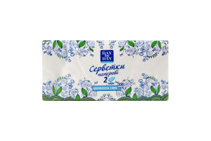 Салфетки бумажные белые 2-х слойные 240x230mm Day by Day 200шт